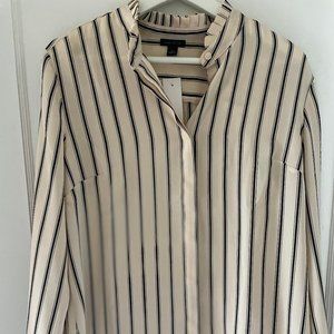 NWT Ann Taylor Blouse with Neck Ruffle